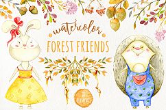 Watercolor forest friends collection Product Image 1