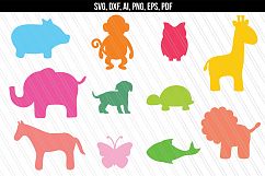 Zoo Animals SVG, Baby Animals Jungle SVG Product Image 1