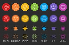 Chakra Symbols and Patterns Vector Product Image 3