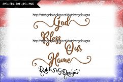 Text cutting file God Bless our Home, svg cut file Product Image 4