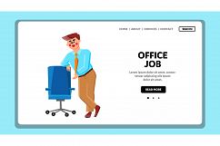 Office Job Offering Boss After Interview Vector Product Image 1