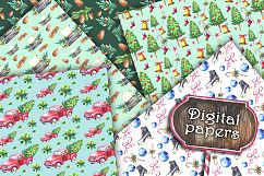 Watercolor Christmas Clipart Product Image 8