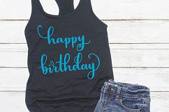 Happy Birthday svg / Handlettered birthday svg Product Image 2