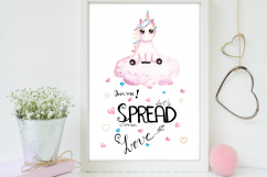 Cute Unicorn Watercolor Collection Product Image 7