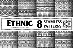 Black and White Ethnic Seamless Product Image 1