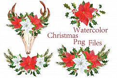 Watercolor Christmas clipart Product Image 1