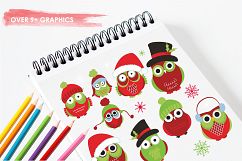 Christmas Owls graphics and illustrations Product Image 3