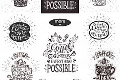 Set of Banners with coffee quotes. Product Image 6