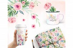 Watercolor Floral Kiss of Spring Product Image 7