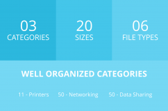 111 Networking &amp; Printers Filled Low Poly Icons Product Image 3
