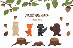 Cute Forest animals Baby autumn animals Woodland clipart Product Image 1