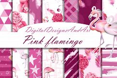 Flamingo digital paper Product Image 1