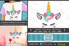 Glitter UNICORN SVG - Cute Unicorn Princess Svg - 1058 Product Image 1