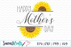 Happy Mother&#039;s Day - Sunflowers - Digital Printable - Cuttable File - Digital Download - SVG EPS PNG DXF  Product Image 1