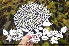 Hedgehog paper cut SVG  DXF  EPS files Product Image 1