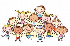Happy Cartoon Kids Bundle, children doodle, kids doodle Product Image 10