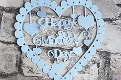 Happy Mother&#039;s Day with hearts papercutting template Product Image 3