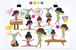 Gymnastic Girls graphics and illustrations Product Image 2