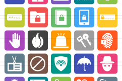 166 Signs &amp; Symbols Filled Round Corner Icons Product Image 2