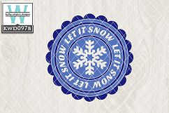 Winter SVG - Let It Snow Badge Product Image 1
