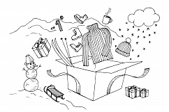 winter elements hand drawing vector Product Image 1