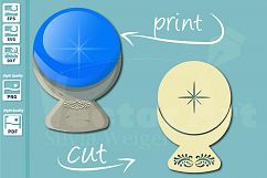 Magic Sphere - Print and Cut Files for Crafters Product Image 1