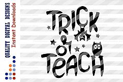 Trick or Teach SVG Teacher svg Halloween svg Owl clipart Product Image 2