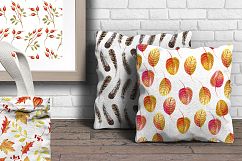 Autumn Watercolor Seamless Patterns Set Product Image 7