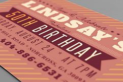 Retro Birthday Invitation 1 Product Image 2