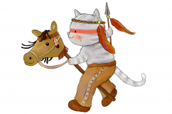 Native Indian Cats | CLIP ART | 7 PNG/JPEG illustrations Product Image 4