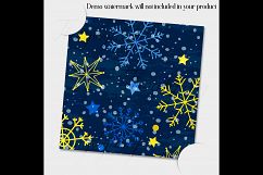12 Winter Pattern Digital Papers in Royal Blue Theme Color Product Image 3