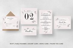 Watercolor Sprigs Wedding Invitation Suite Product Image 7