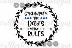 Grandpa&#039;s Dad&#039;s Without Rules, Father&#039;s Day, Quotes, Sayings, Cut File, SVG, PNG, PDF for Silhouette &amp; Cricut Product Image 1