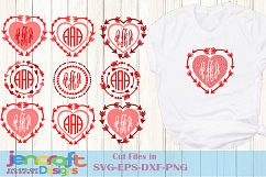 Valentines SVG - Arrow Valentine monogram SVG Frames Product Image 1