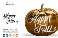 Happy Fall - Autumn SVG Cutting Files Product Image 1