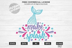 Make a Splash Mermaid SVG Design for T-Shirt, Hoodies, Mug Product Image 1