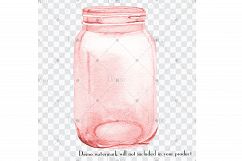 100 Watercolor Mason Jar Clip Arts Product Image 5