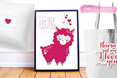 Valentine llamas graphics and illustrations Product Image 4