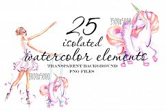 Ballet watercolor clip art Product Image 2