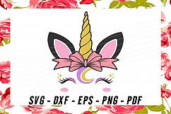 Unicorn svg, unicorn face svg, licorne, unicorn face clipart Product Image 3