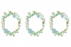 Watercolor Floral Geometric Frames Product Image 7