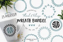 Wreath Bundle - SVG DXF PNG EPS JPG PDF Cutting File Product Image 1