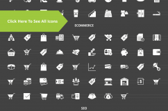 158 E-Commerce Glyph Inverted Icons Product Image 2