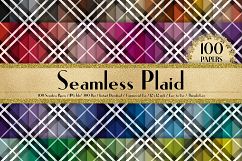 100 Seamless Plaid Pattern Digital Paper 12 x 12 inch Product Image 1