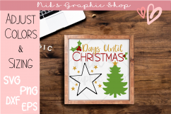 Countdown Svg, Christmas Svg, Santa Svg, Star Svg Product Image 1