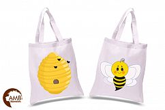 Bumble bee cliparts, Honey bee cliparts, graphics, illustrations AMB-1053 Product Image 2