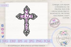 Amazing Grace Cross Religious Cross SVG  LL103 E  SVG DXF FCM EPS AI JPG PNG Product Image 1