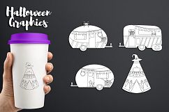 Camper Caravan RV teepee tent camping Halloween graphics Product Image 3