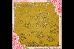 16 Gold Glitter Christmas Printable Digital Papers 12 inch Product Image 3