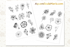 Flower Hand Drawn Vector Silhouette Product Image 2